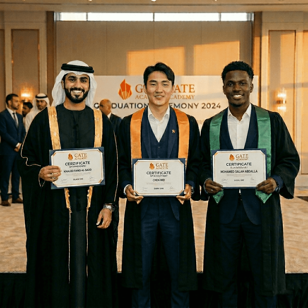  Graduates holding internationally accredited certificates from Gate Academy 